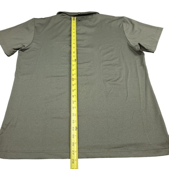 MIZZEN + MAIN Mens L Shirt Polo Performance Golf Gray Short Sleeve Capital One‎ - Picture 8 of 11